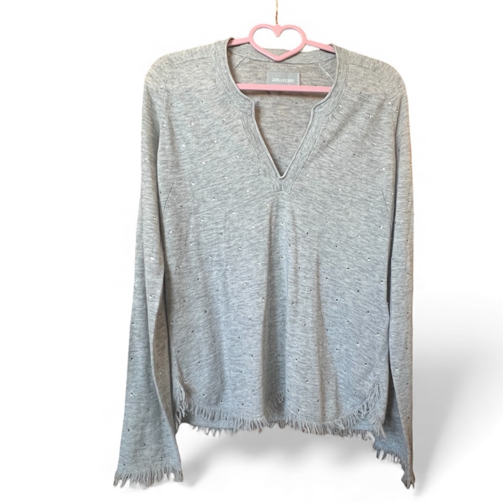 ZADIG&VOLTAIRE Cashmere Riviera Dot Embellished Sweater L NWOT